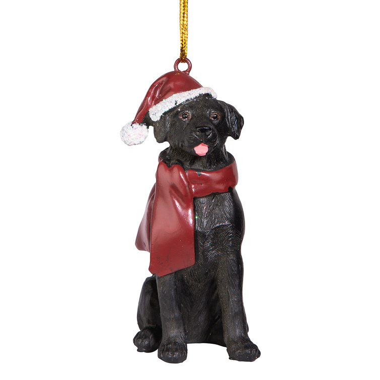 Design Toscano Black Labrador Retriever Holiday Dog Ornament